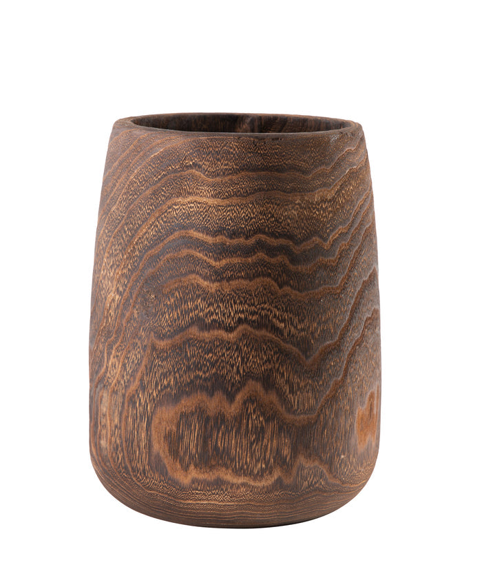 12" Tall Dorian Wood Vase WD1027