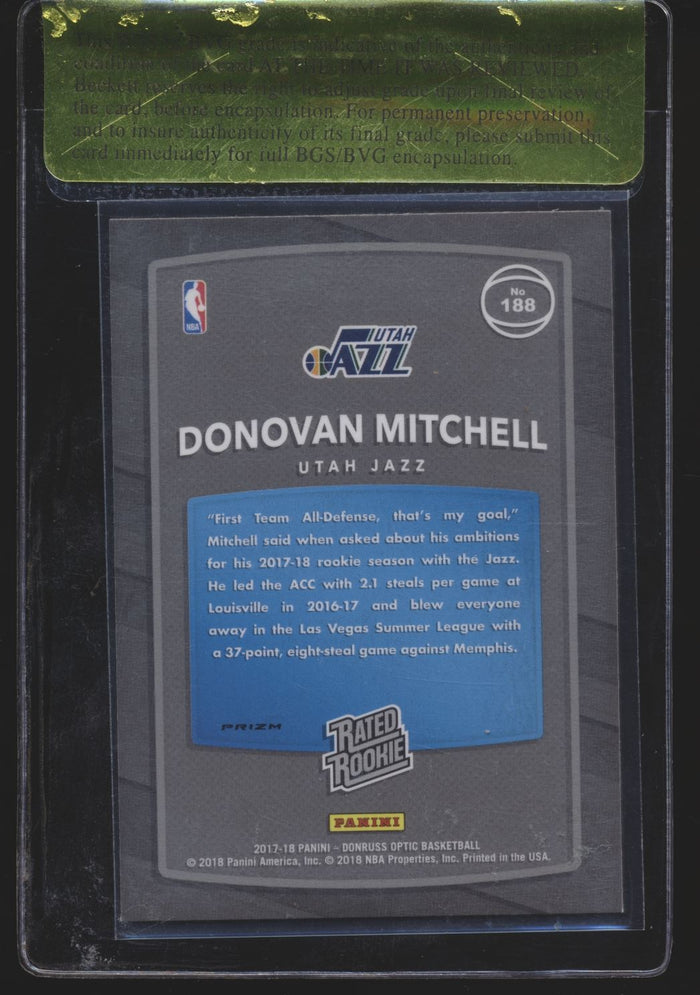 2017-18 Donruss Optic 188 Donovan Mitchell Holo RC 15048