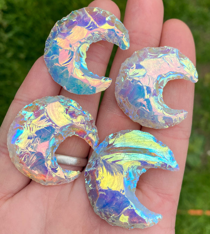Angel Aura Opalite Moon Pendants {Made to Order}