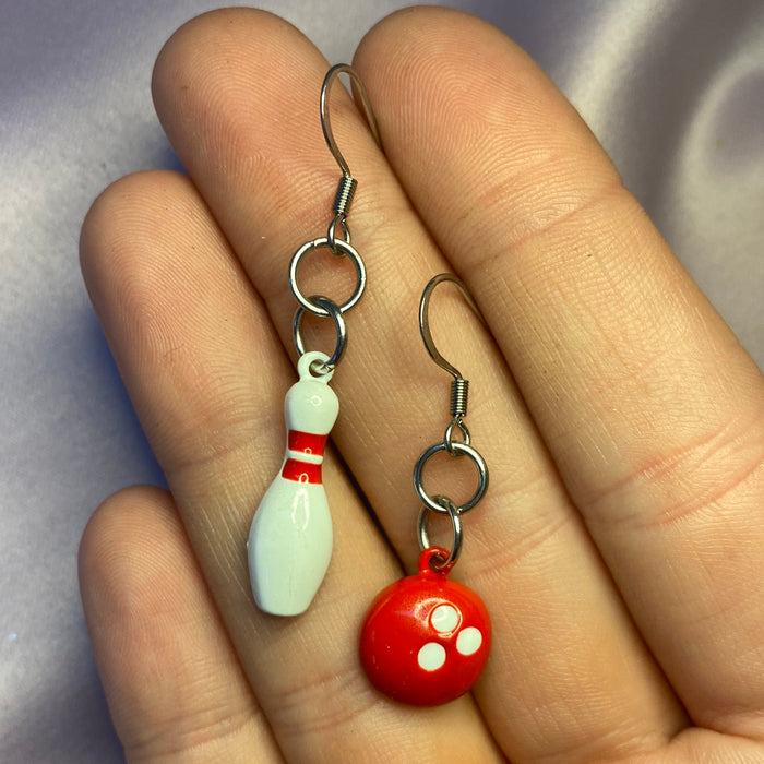 Bowling Ball & Pin Earrings