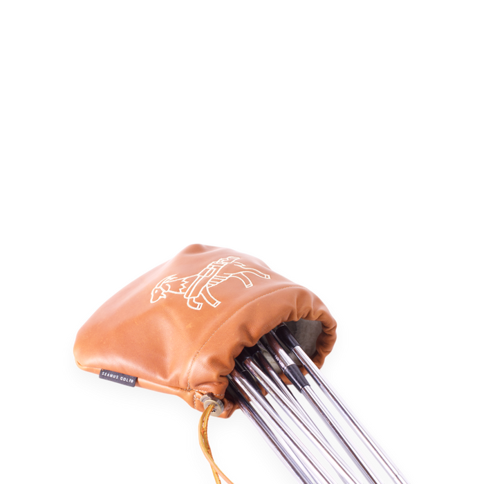 British Tan Aniline Leather Iron Cover