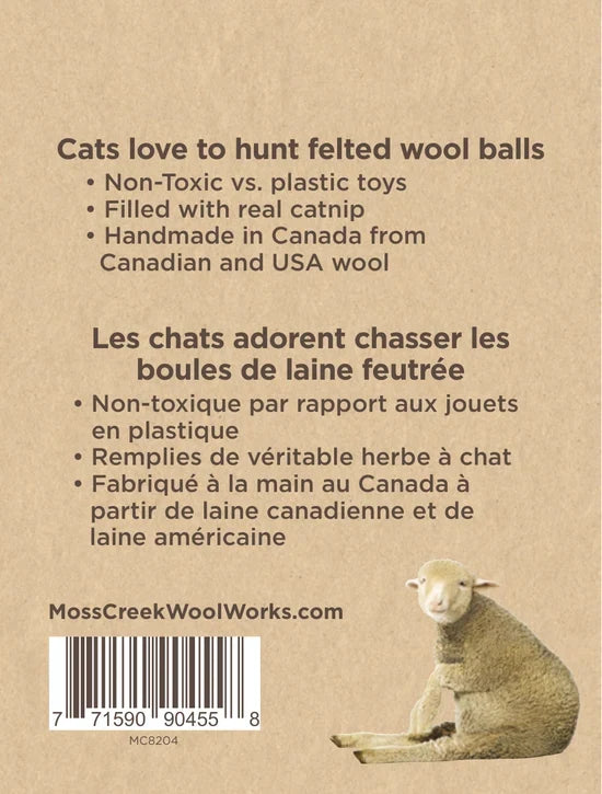 CATNIP INFUSED WOOL BALL SET