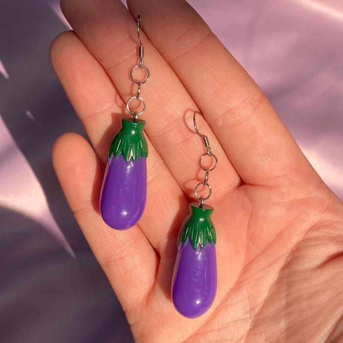 Eggplant 🍆 Earrings