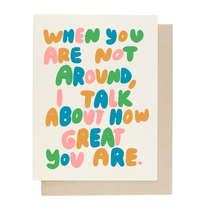 I TALK ABOUT YOU CARD