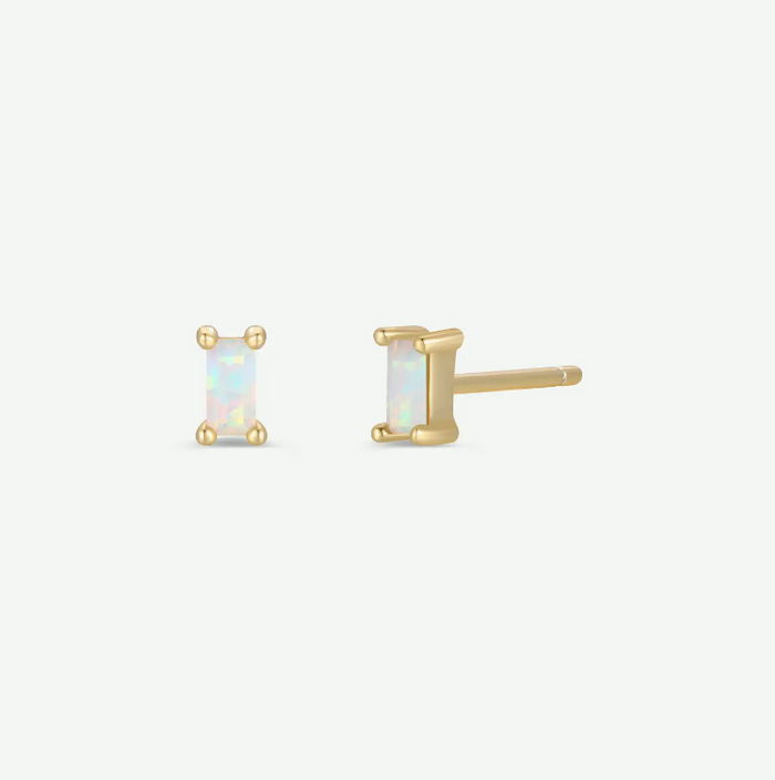 JaxKelly Baguette Stud Earrings