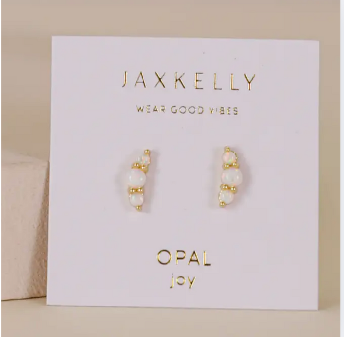 JaxKelly Crescent Gold Earrings