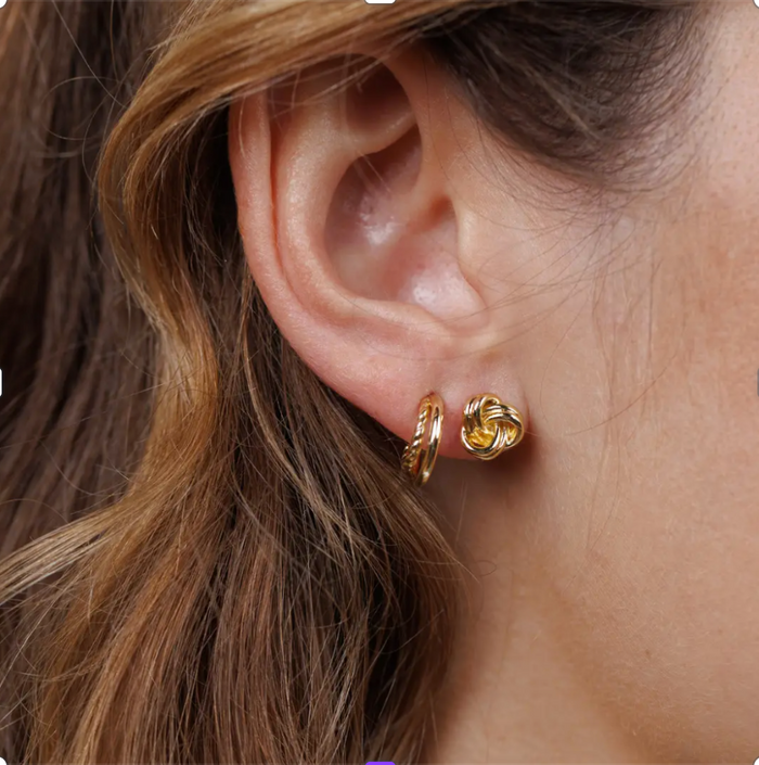 JaxKelly Petite Gold Knot Earrings