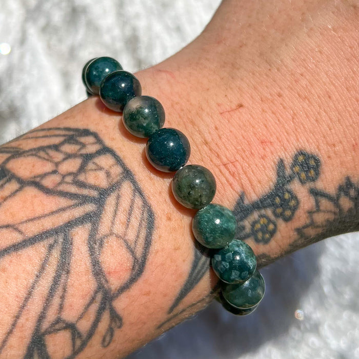 Moss Agate Bracelet {10mm}