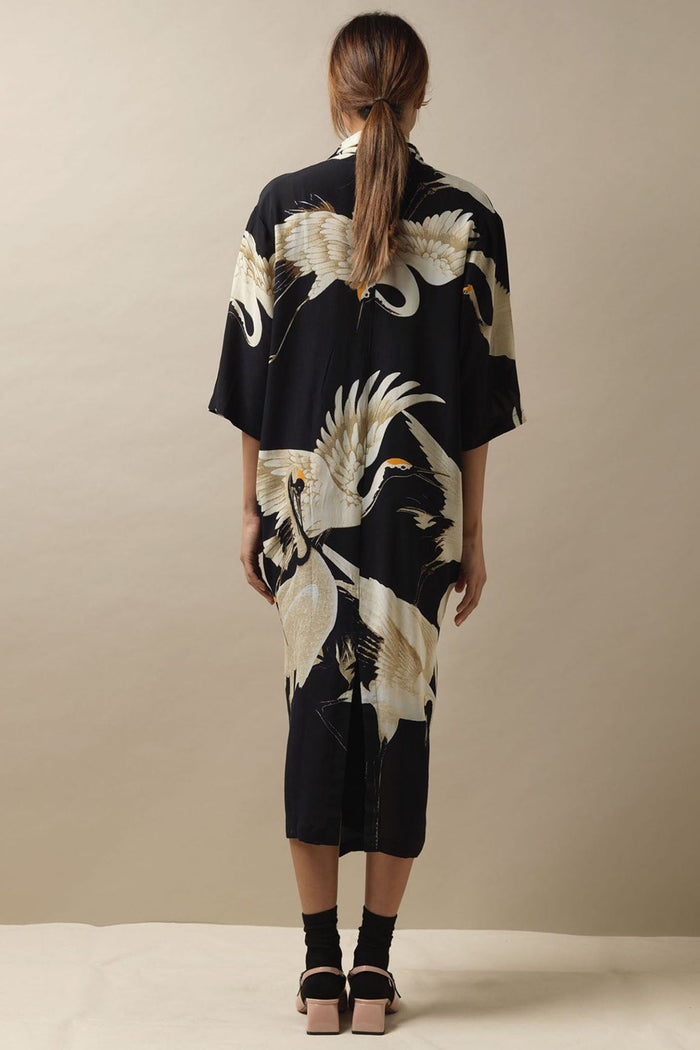 One Hundred Stars DRBSTOBLK Stork Black Rachel Dress - Dotique Chesterfield