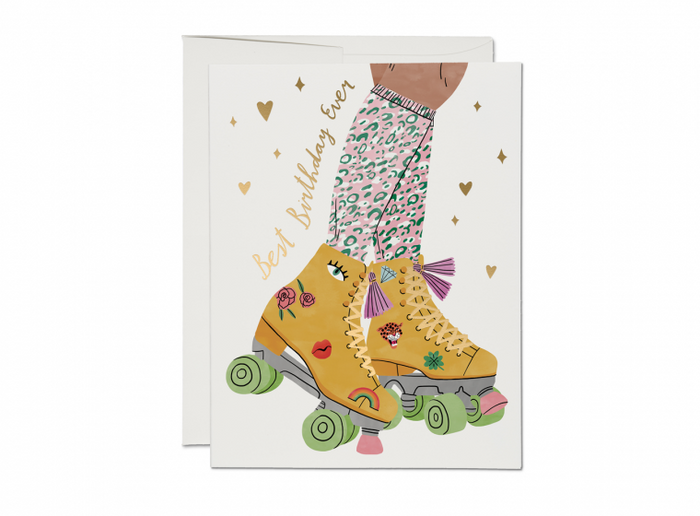 ROLLERSKATE BIRTHDAY CARD