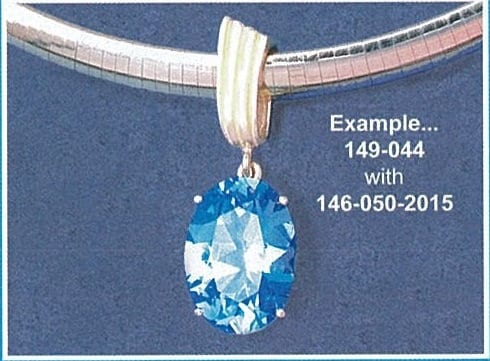 Solid Sterling Silver Or Yellow or White Gold Omega Dangle Bail, Slider Bail, Open Ring New, Made in USA 149-043