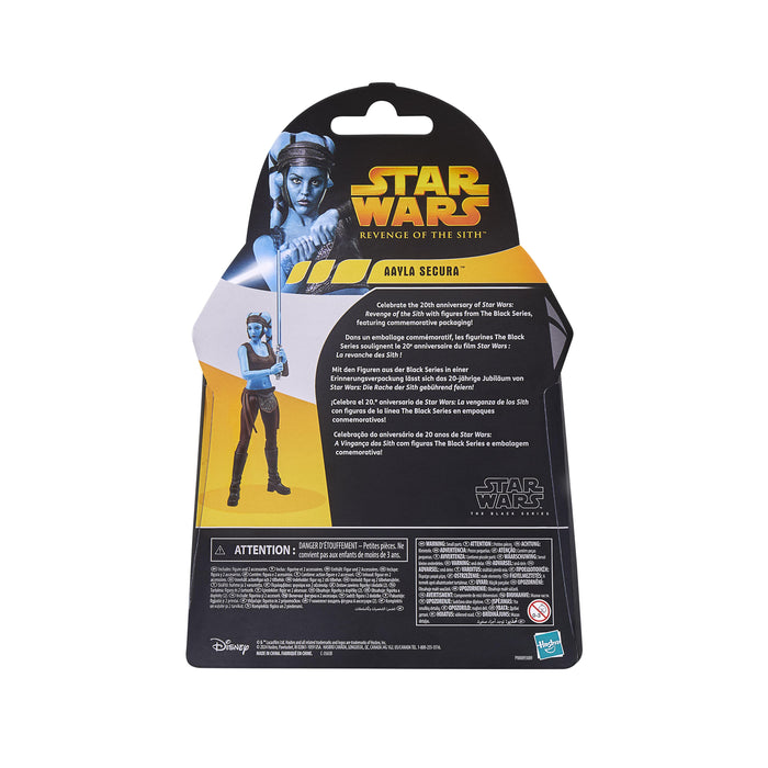 Star Wars Black Series Revenge Of The Sith 20th Anniversary 6 Inch Exclusive Action Figure - Aayla Secura