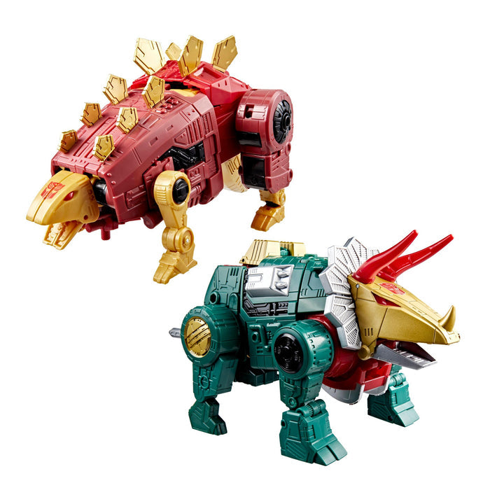 Transformers Age of The Primes Leader Class Action Figure 2-Pack - G2 Universe Dinobot Snarl & G2 Universe Dinobot Slug
