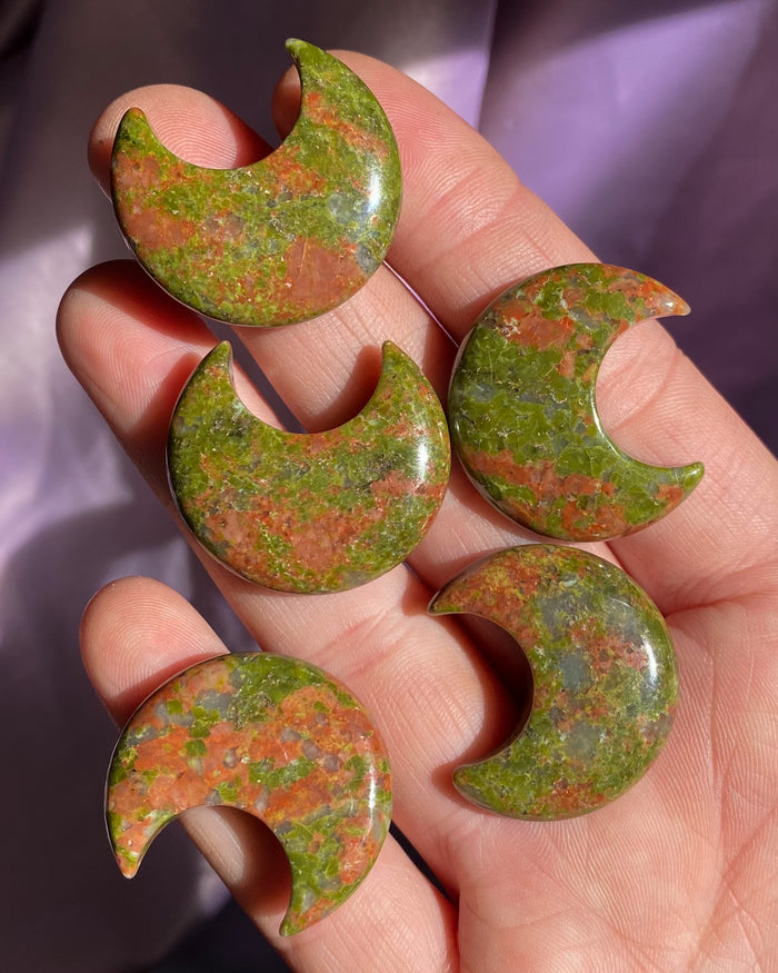 Unakite Jasper Moons