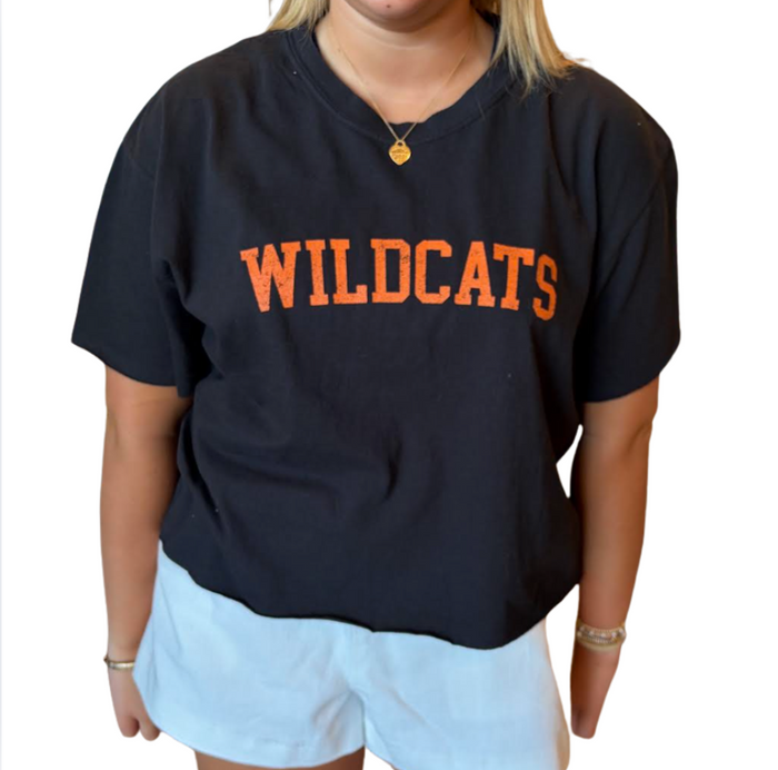 Wildcats Cropped Vintage Tee