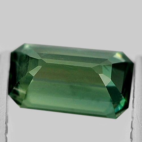 0.61ct, Natural Vivid Medium Green Sapphire 6x4mm Emerald Cut, VS loose stone, September Birthstone, VS Clarity