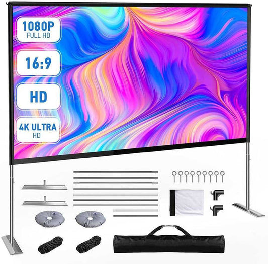 100 inch projector screen with stand UK

Outdoor movie screen portable foldable

Wrinkle-free HD projector screen front rear

Mooka projection screen for home cinema"