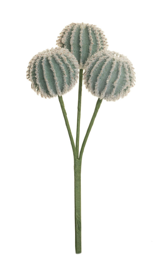 11" Ball Cactus - 3 Heads Flocked - UV Treated CC1022UV