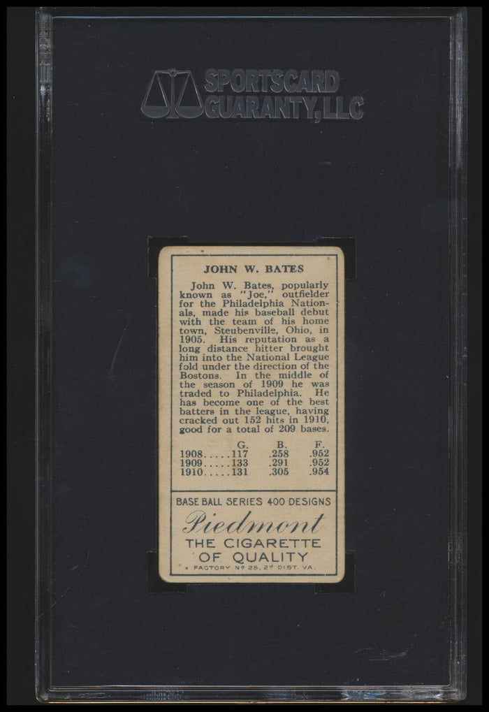 1911  T205 Gold Border NNO Johnny Bates   SGC 4 VGEX