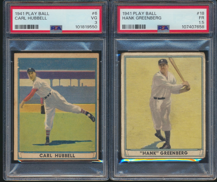 1941 Play Ball Complete Set Group Break #9 (Low to mid Grade, Limit 2)