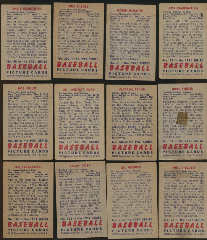 1951 Bowman Low to Mid-Grade Baseball Complete Set Group Break #5