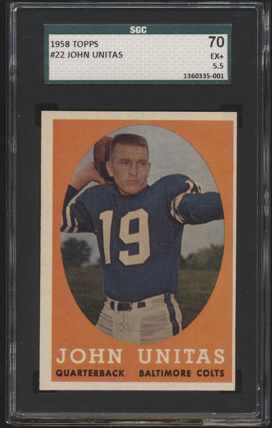 1958 Topps  22 Johnny John Unitas  SGC 5.5 EX+ 15023