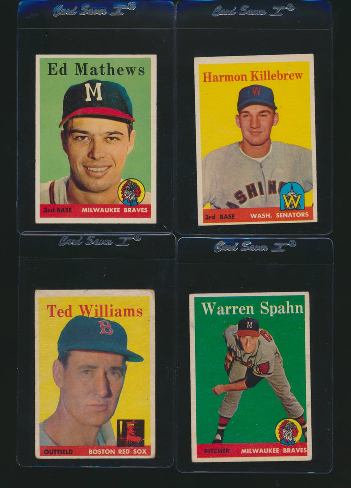 1958 Topps Baseball Low- to Mid- Grade Complete Set Group Break #17 (LIMIT 20)