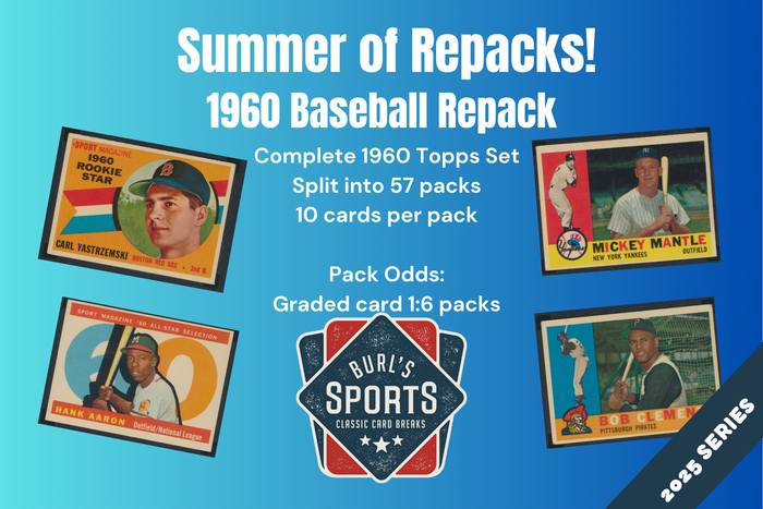 1960 Topps Baseball Set Break Repack ~ Burl's Classic Cardboard