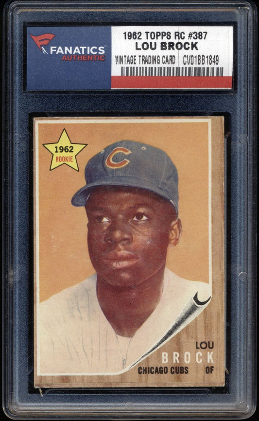 1962 Topps  387 Lou Brock HOF RC EX 15045