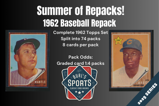1962 Topps Baseball Set Break Repack ~ Burl's Classic Cardboard