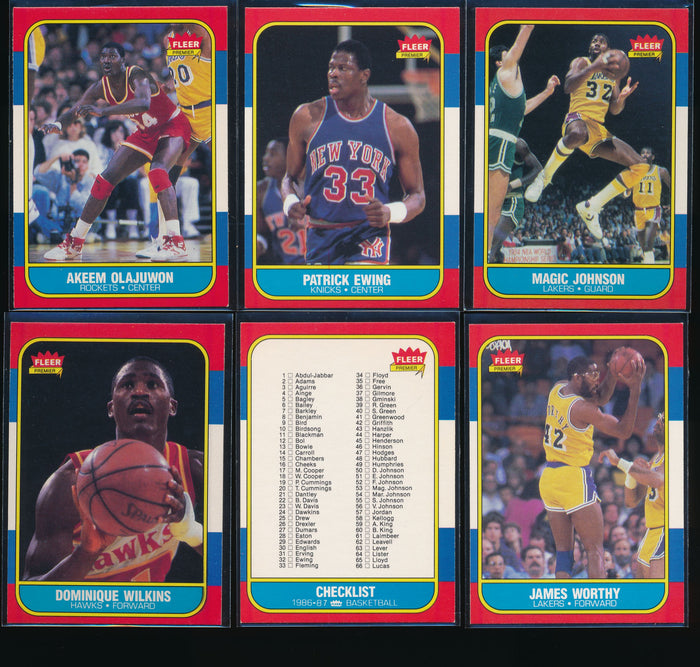 1986 Fleer Basketball Compete Set Group Break #4  (no stickers) Limit 15