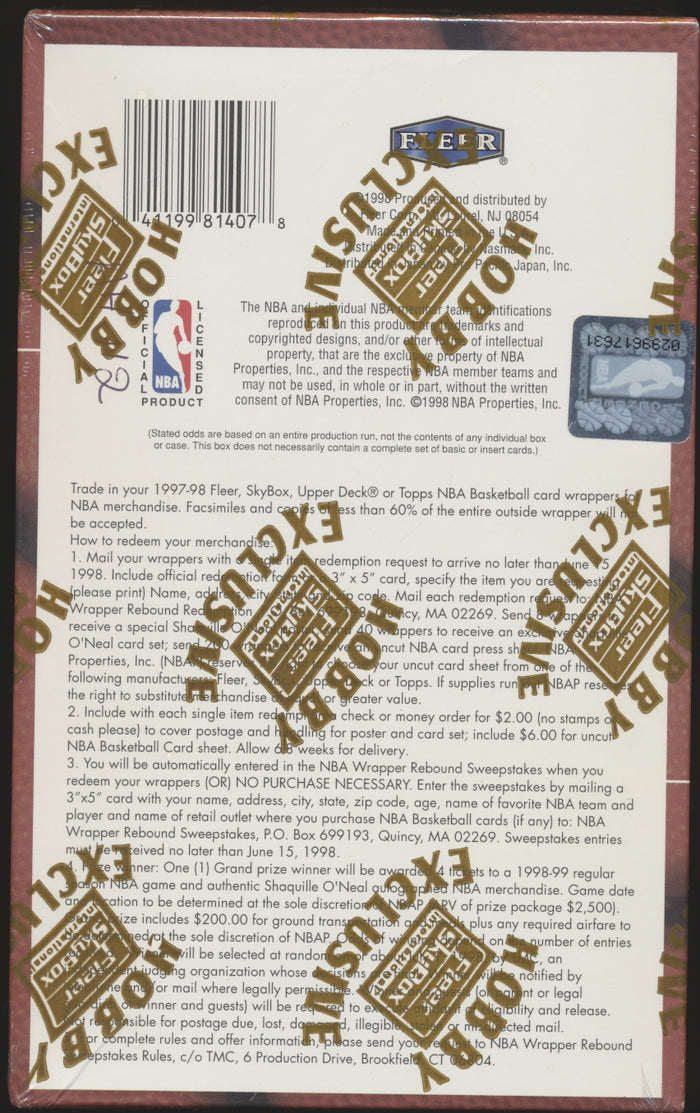 1997-98 Fleer Ultra Series 2 Basketball Hobby Box Group Break (24 spots)