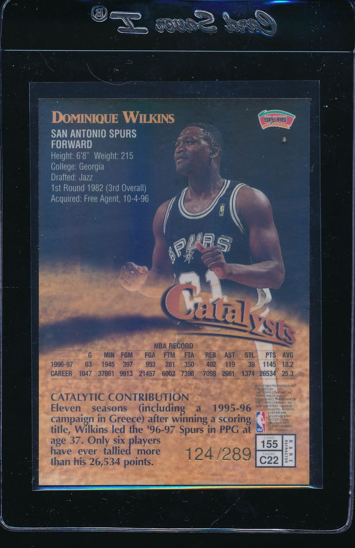 1997-98 Topps Finest Gold Refractors /289  Dominique Wilkins   14692