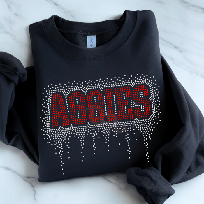 Aggies Athletic Drip RHINESTONE TRANSFER