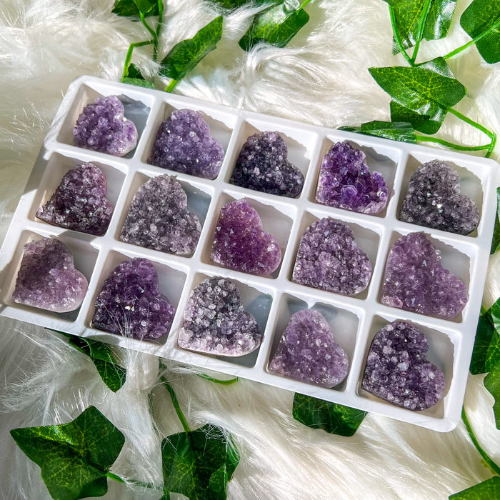 Amethyst Druzy Heart Cluster