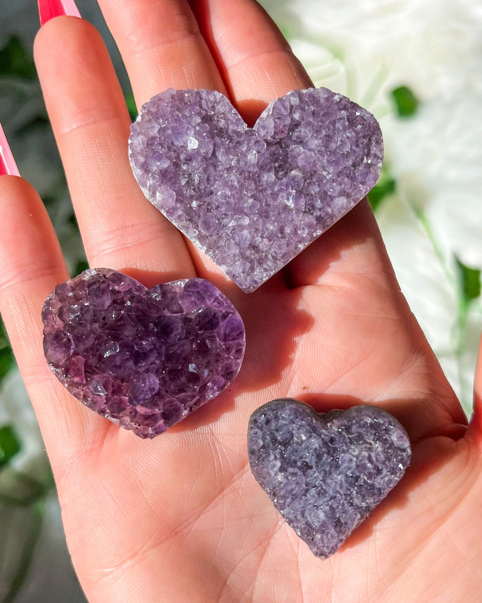 Amethyst Druzy Heart Cluster