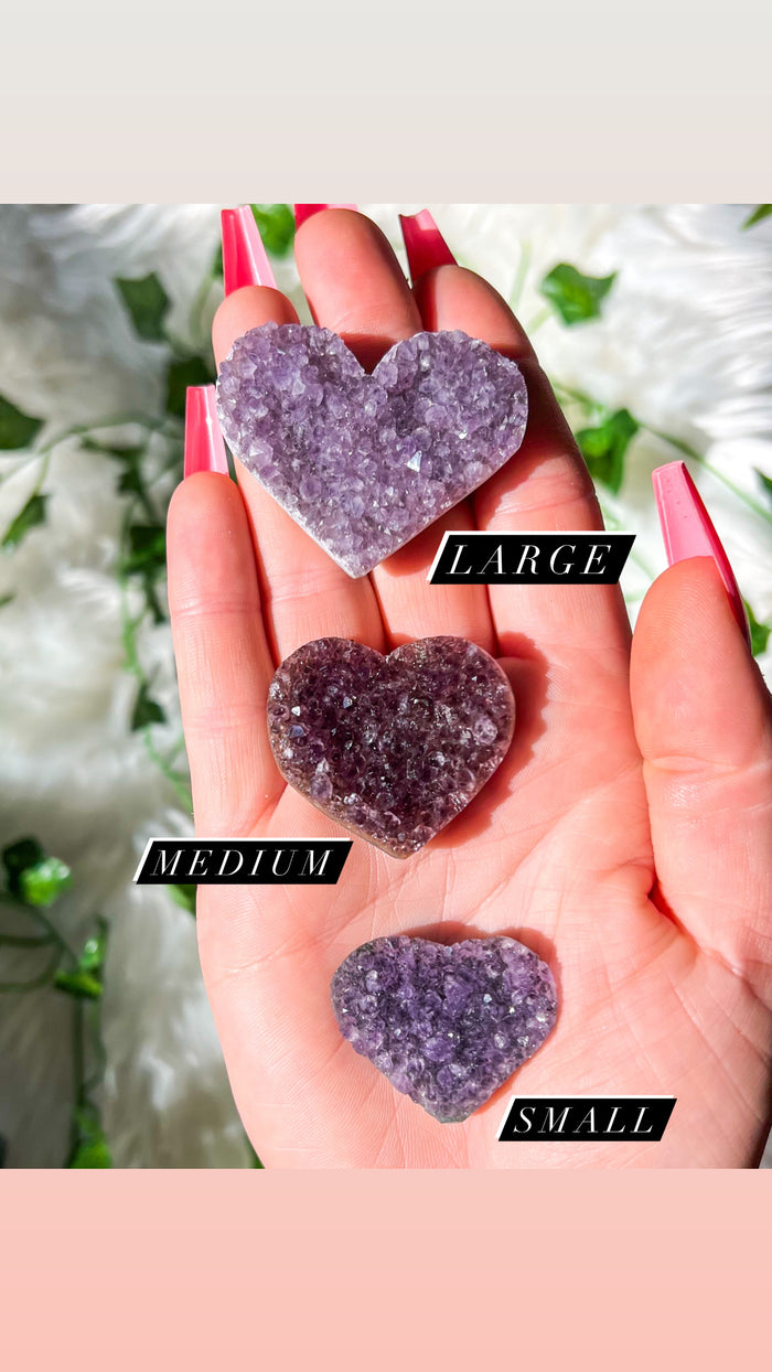 Amethyst Druzy Heart Cluster