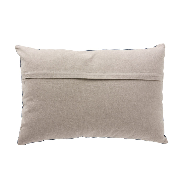 Anais Embroidered Velvet Cushion Navy 40x60cm