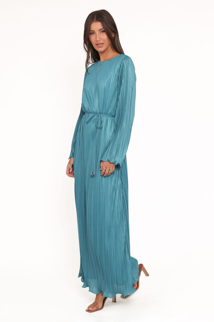 Petal and Pup USA DRESSES Armena Long Sleeve Maxi Dress - Teal