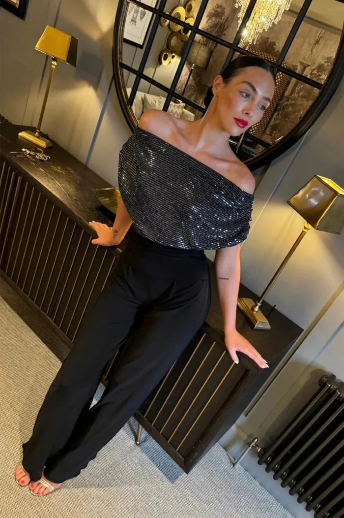 ATOM-LABEL-Carbon-Jumpsuit-in-Gunmetal-Sequin---Black--Regular-Length--1