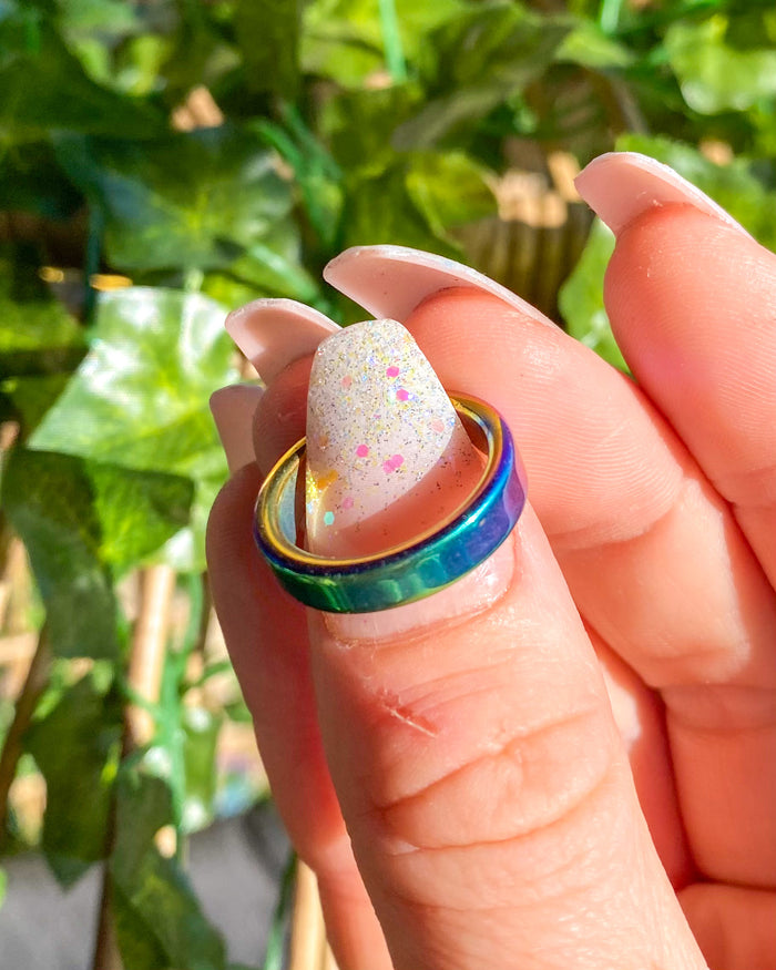Aura Rainbow Hematite Ring