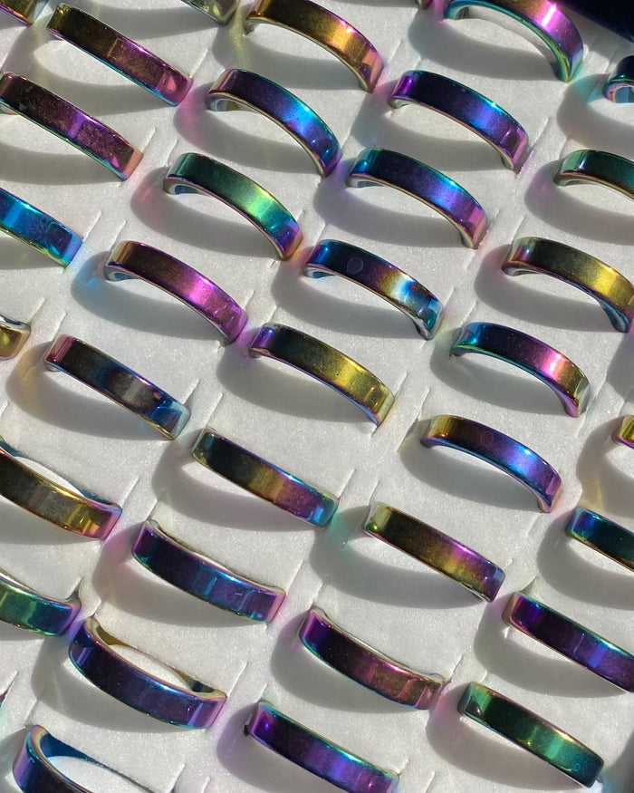 Aura Rainbow Hematite Ring