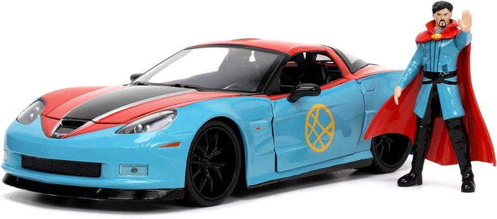 Avengers: 2006 Chevrolet Corvette Z06 w/ Doctor Strange Hollywood Rides 1:24 Scale Die Cast Vehicle