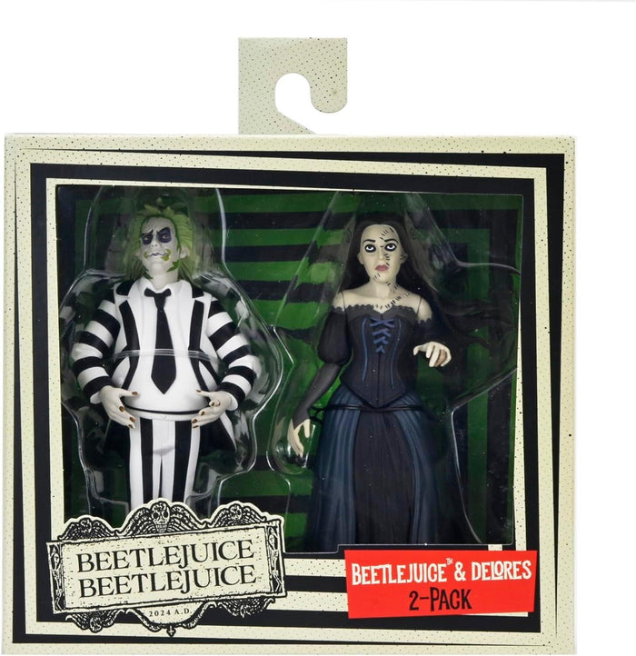 Beetlejuice Beetlejuice Toony Terrors 6 Inch Scale Action Figure 2 Pack - Beetlejuice & Delores