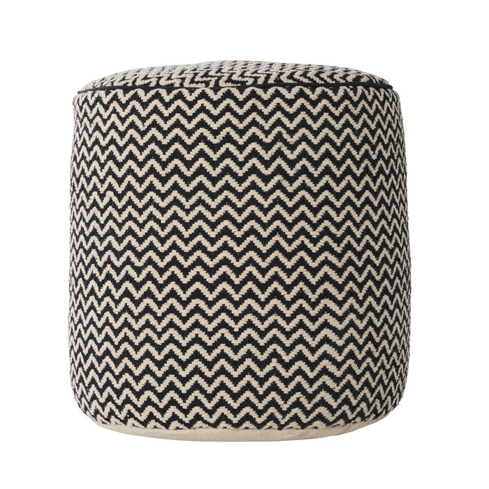 Bellevue Chevron Round Pouf