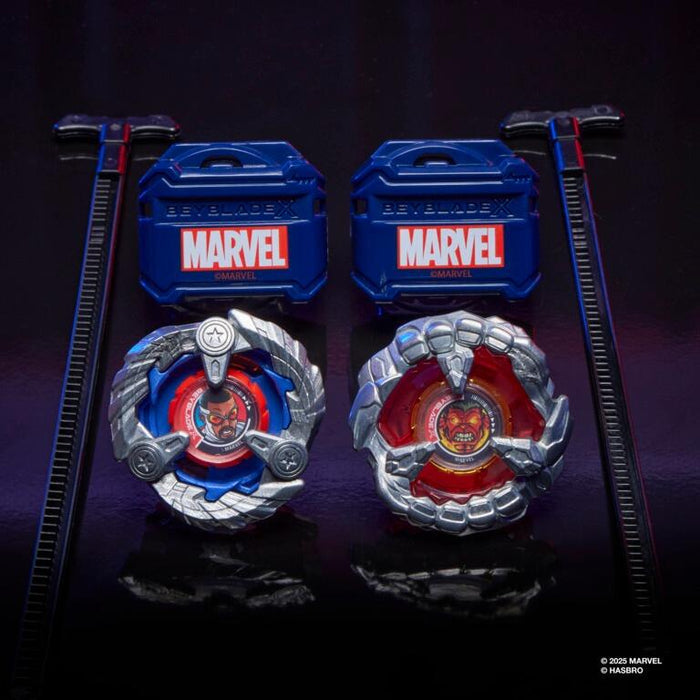Beyblade X Marvel Captain America 4-70GB vs Red Hulk 1-80R Beyblade Multipack