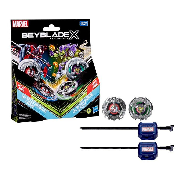 Beyblade X Marvel Miles Morales 1-60GN vs Green Goblin 9-80HT Beyblade Multipack