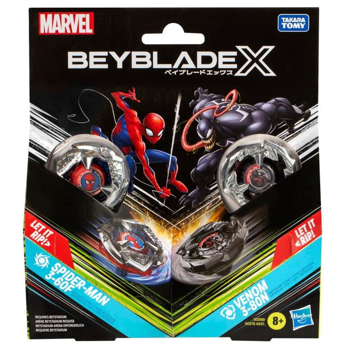 Beyblade X Marvel Spider-Man 3-60F vs Venom 3-80N Multipack