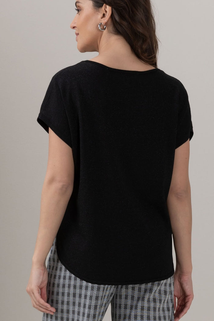 Bianca 28015 Black Sparkle Top - Dotique