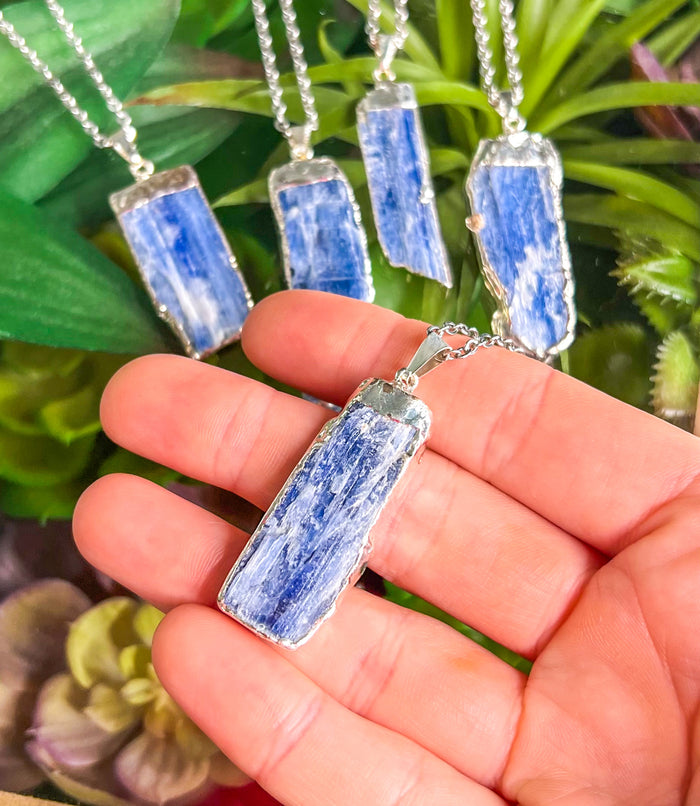 Blue Kyanite Rough Necklace